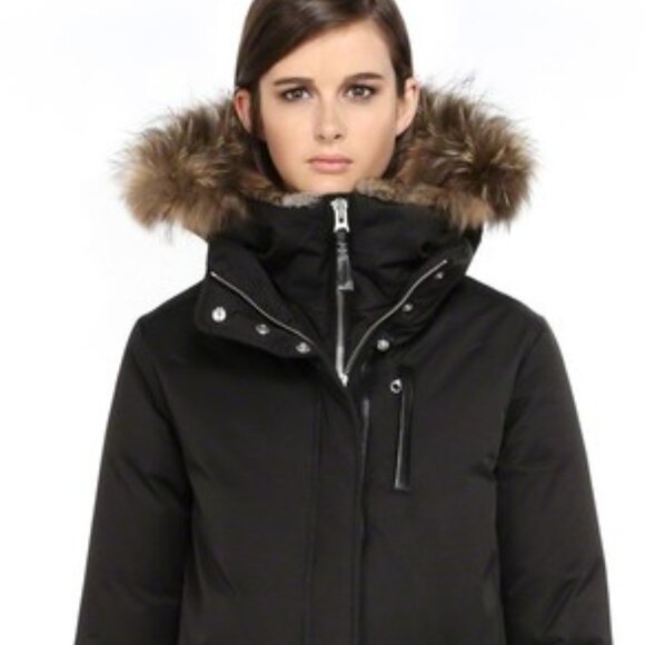 Mackage Kerry Black Winter Down Parka with Fur Hood, size small - Picture 1 of 9